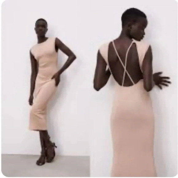 Zara Dresses & Skirts - Zara Knit Open Back Dress